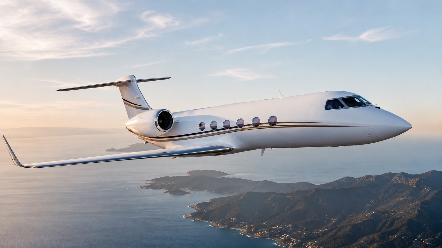 Managed Gulfstream G450 in flight